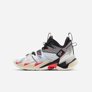 Adidasi Baschet Nike Jordan 'Why Not?' Zer0.3 Baieti Albi Negrii Metal Argintii Rosii | SBFJ-54293